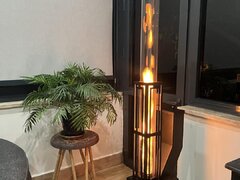 Soba racheta pentru terase cu peleti